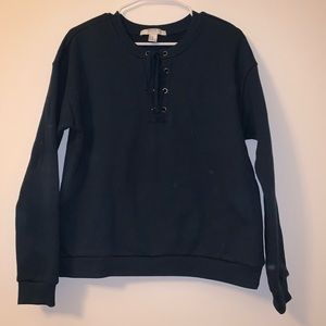 Forever 21 lace up sweater